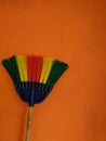 Long colorful broom