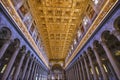 Long Columns Nave Papal Basilica Paul Beyond Walls Rome Italy Royalty Free Stock Photo