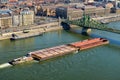 Long container ship sailing