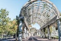 Long Corridor at Christopher Columbus Waterfront Park, Boston Royalty Free Stock Photo