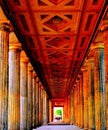 A long Corridor of columns with beutiful architecture, Germany