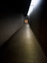 Long corridor have light at the end inside buiding get natural light form outside Royalty Free Stock Photo