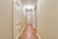 Long corridor with illumination in luxury house Royalty Free Stock Photo