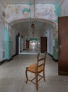 Long corridor inside Trans-Allegheny Lunatic Asylum Royalty Free Stock Photo