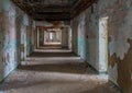 Long corridor inside Trans-Allegheny Lunatic Asylum