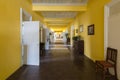 Long corridor inside Trans-Allegheny Lunatic Asylum Royalty Free Stock Photo