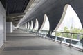 The long corridor at Kai Tak Cruise Terminal Royalty Free Stock Photo