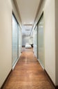 Long corridor in luxury apartment Royalty Free Stock Photo