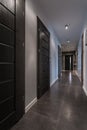 Long corridor in luxury house Royalty Free Stock Photo