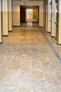 Long corridor with marble surface Royalty Free Stock Photo