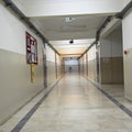 Long corridor with marble surface Royalty Free Stock Photo