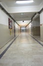 Long corridor with marble surface Royalty Free Stock Photo