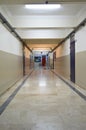 Long corridor with marble surface Royalty Free Stock Photo