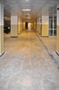 Long corridor with marble surface Royalty Free Stock Photo
