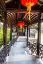 Long Corridor-one of Chinese classical garden buildings Royalty Free Stock Photo