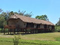 Long country house in southeast Asia