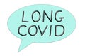 Long Covid, phrase in talk bubble