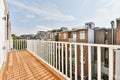 Long cozy balcony