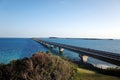 Long Cross Sea Bridge at Miyakojima, Okinawa, Japan Royalty Free Stock Photo