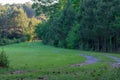 Long curved country drive way