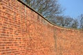 Long Curving Brick wall