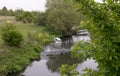 Long Daylight Exposure Of Stolen Car Dumped In The River Dearne Royalty Free Stock Photo