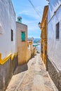 The long descent from the city hill, Arcos, Spain