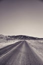 Long Desert Road in the Middle of the Death Valley