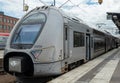 Long distance train in Linkoping Sweden Royalty Free Stock Photo
