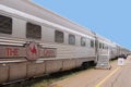 Long distance train The Ghan,Alice Springs,AUS Royalty Free Stock Photo