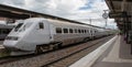 Long distance train in Linkoping Sweden Royalty Free Stock Photo