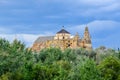 Long distance view of The Great Mosque or Catholic cathedral. Cordoba, Spain