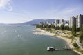 Long distance view of Vancouver British Columbia Canada coastlin