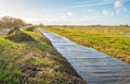 Long ditch in a Dutch polder Royalty Free Stock Photo