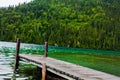 Long Dock and Amazing View of a Lake Royalty Free Stock Photo