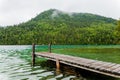 Long Dock and Amazing View of a Lake Royalty Free Stock Photo