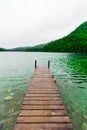Long Dock and Amazing View of a Lake Royalty Free Stock Photo