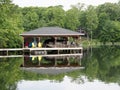 Long Dock and Boathouse on Country Lake