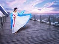 Long dress girl Royalty Free Stock Photo