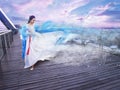 Long dress girl Royalty Free Stock Photo