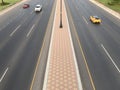 Long Drive or Transport of multiple lanes for travel or connecting places Royalty Free Stock Photo