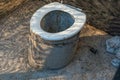 Long drop toilet at Spitzkoppe in Namibia Royalty Free Stock Photo