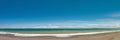Long And Empty Ocean Coast Beach Panoramic View Background