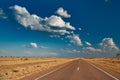 A long empty road in the Australian outback Royalty Free Stock Photo