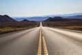 Long empty road in Nevada , USA Royalty Free Stock Photo