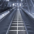 Long Escalator Leading Downwards Royalty Free Stock Photo