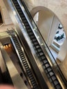 Escalators inside Richelieu wing, Louvre museum, Paris, France