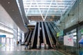 Long escalators to Jewel Changi Airport and Terminal 3. No travellers