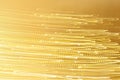 Long esposure speed of lights in golden color and various shape. Abstract festivebackground