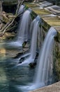 Long exposure artificial waterfalls Royalty Free Stock Photo